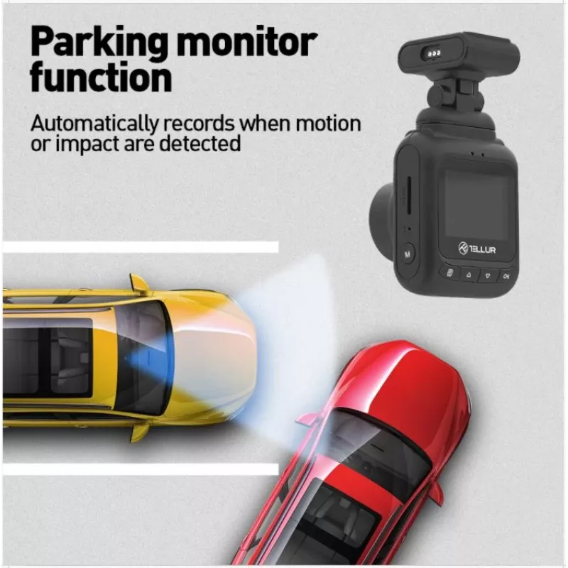 Autokamera Tellur Dash Patrol DC1 FullHD 1080P musta