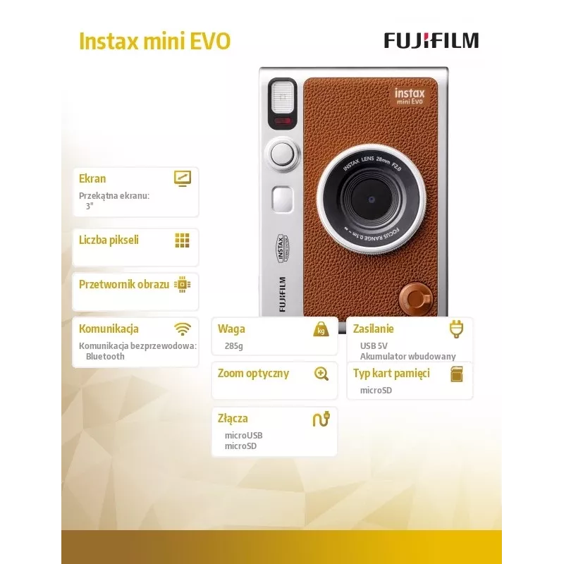 Kamera Instax mini EVO ruskea
