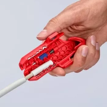 Kuorintatyökalu Knipex ErgoStrip PV 16 95 03 aurinkokaapeleille, säädettävä rajoitin, ergonominen kahva