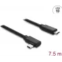 DELOCK aktiivinen optinen USB Type-C -kaapeli 10 Gbit/s, kulmaliitin uros-uros, 7,5 m