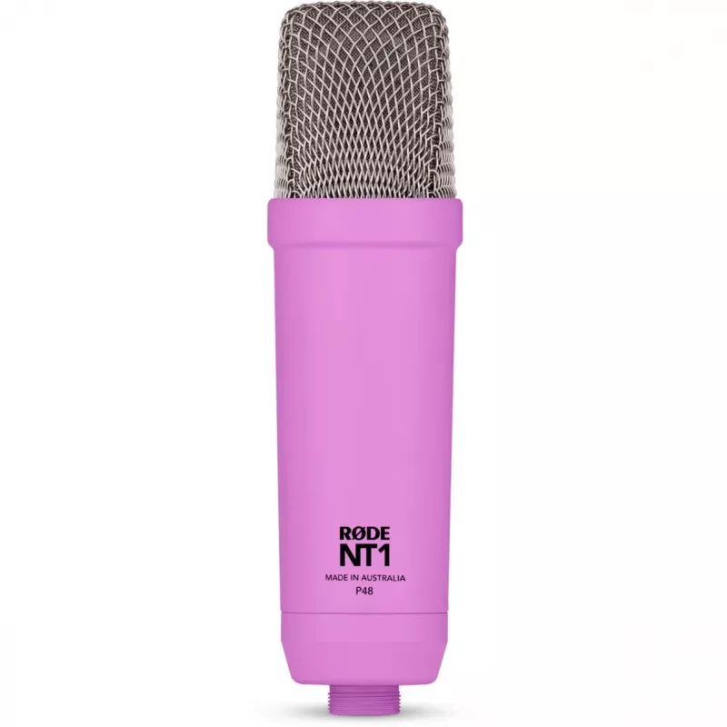 NT1 Signature + XLR-kaapeli + pöytämikrofonivarsi, mikrofoni lila, paketti