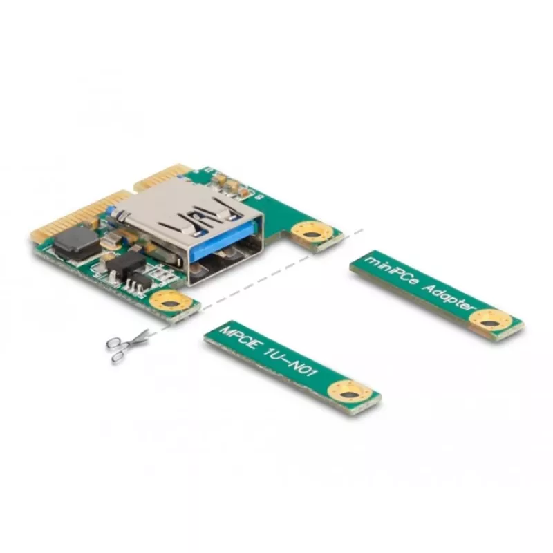 DeLOCK Mini PCIe I/O 1 x USB 2.0 Type-A naaras Full-Size Half-Size