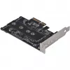 Silverstone SST-ECM27 M.2/SATA-sovitinkortti, PCIe 4.0, 1x M-Key, 2x SATA 6G - Low Profile