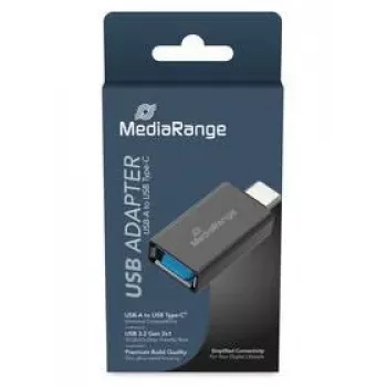 Kaapelisovitin MediaRange MRCS216 – USB Type-A USB Type-C, musta