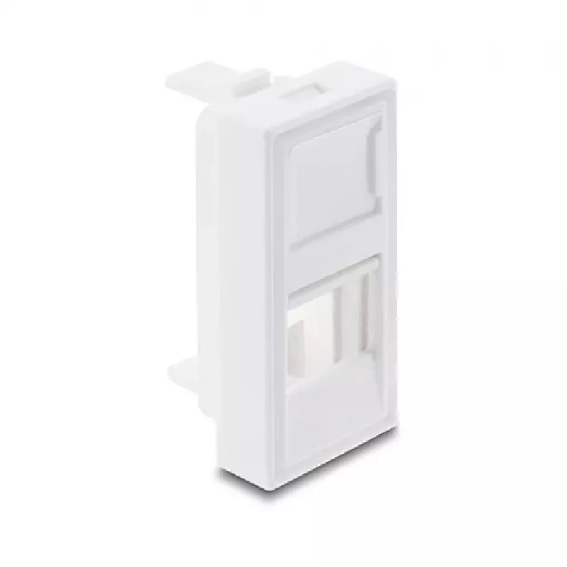 Snap-in H-moduulikansi Keystone-moduulille 1 portti DELOCK 22,5×45 mm ABS valkoinen