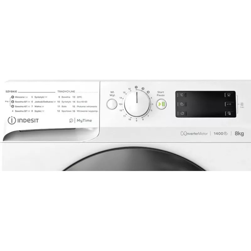 Pesukone INDESIT MTWE81495WBPL 8 kg, 1400 kierr./min, energiatehokkuusluokka B