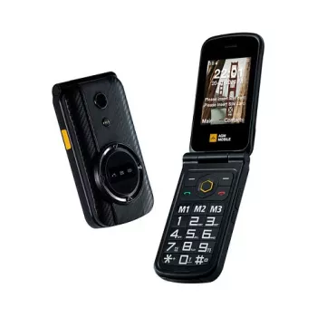 Flip-puhelin AGM M8 FLIP — Dual-SIM, 7,11 cm (2,8 tuuman) näyttö, 1500 mAh akku, 162 g, musta