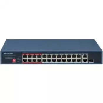 Hikvision Value Series 24 portin Fast Ethernet hallitsematon POE-kytkin