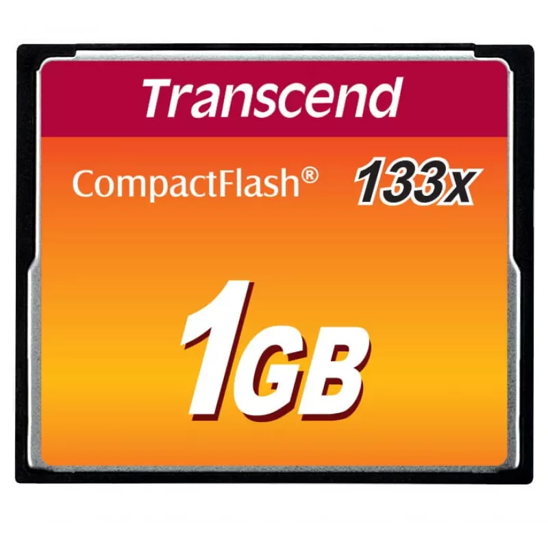 Transcend - Flash-muistikortti - 1GB - 133x - CompactFlash-kortti (TS1GCF133)