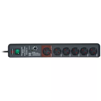 brennenstuhl Secure-Tec - ylijännitesuoja - 3500 W - lähtöliitännät: 6 - antrasiitti (1159490966)
