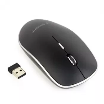 Hiiri USB OPTICAL WRL musta/SILENT MUSW-4BS-01 GEMBIRD
