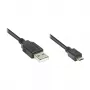 GoodConnections liitäntäkaapeli USB 2.0 uros A - uros Micro B, musta, 0,15 m,
