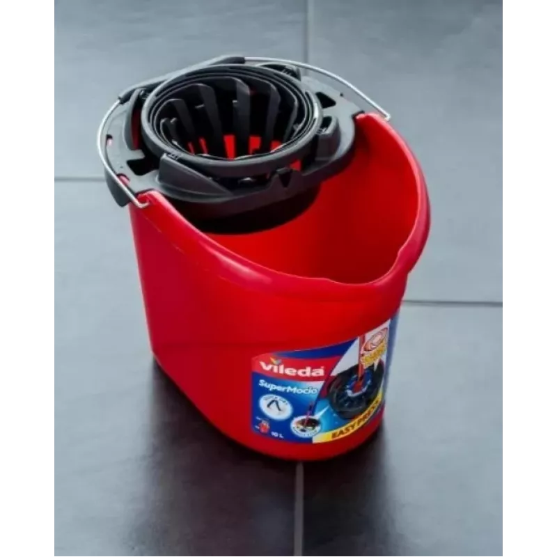 Vileda SuperMocio Torsion Power moppiämpäri puristimella, punainen