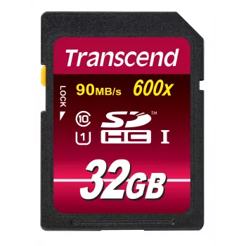 Flash-muisti Transcend 32 GB SDHC UHS-I 600x TS32GSDHC10U1