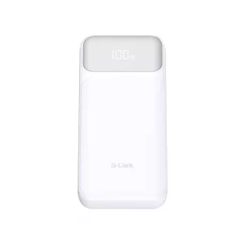 Varavirtalähde D-Link DPP-201 — 20000 mAh, 1× USB-A, 2× USB-C, valkoinen