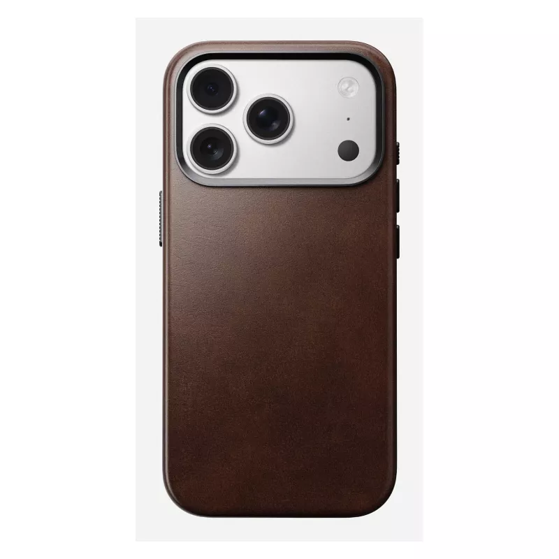 Puhelinkotelo Nomad Traditional Leather Case iPhone 17 Pro, nahka-mikrokuitu, sopii 6,3 inch (16 cm), ruskea