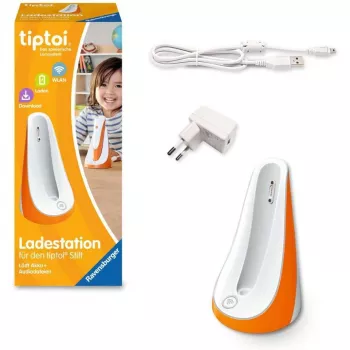 tiptoi latausasema Ravensburger 00111 sisätilan latausasema stylus-kynälle oranssi valkoinen