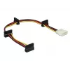 DeLOCK - virtalähde - sisäinen virtalähde, 4-pin (uros) - SATA-virta (naaras) - 40 cm - monivärinen (60142)