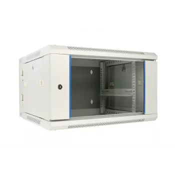 Extralink seinäräkkikaappi 6U 600x600 AZH harmaa seinäasennus, kääntyvä malli