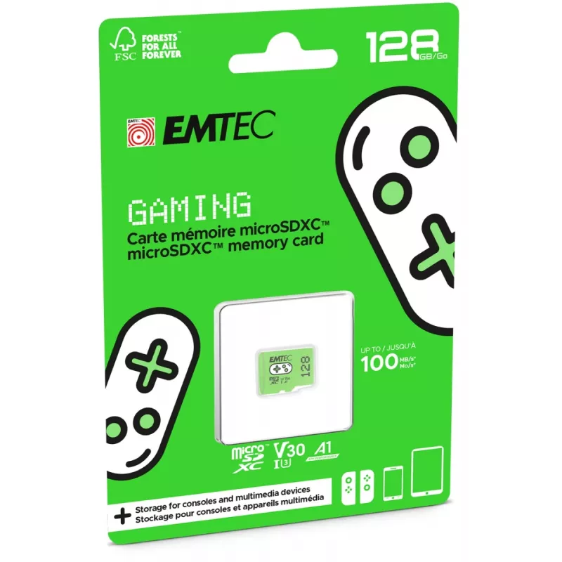 Emtec 128GB MicroSDXC UHS-I ECMSDM128GXCU3G muistikortti