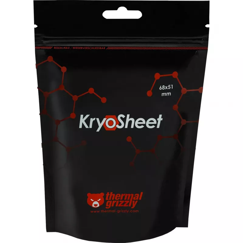 Lämpötyyny Thermal Grizzly KryoSheet 68×51 mm antrasiitti, 1 g