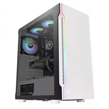PC-kotelo Thermaltake H200 TG Snow RGB Midi Tower valkoinen