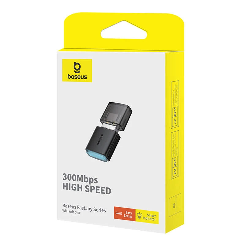 Adapteri WiFi Baseus FastJoy 300Mbps (musta)