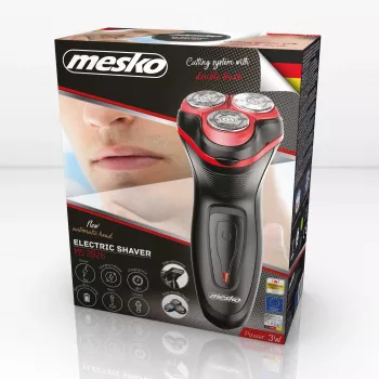 Mesko MS 2926 miesten parranajokone rotaatioparranajokone trimmeri musta, punainen