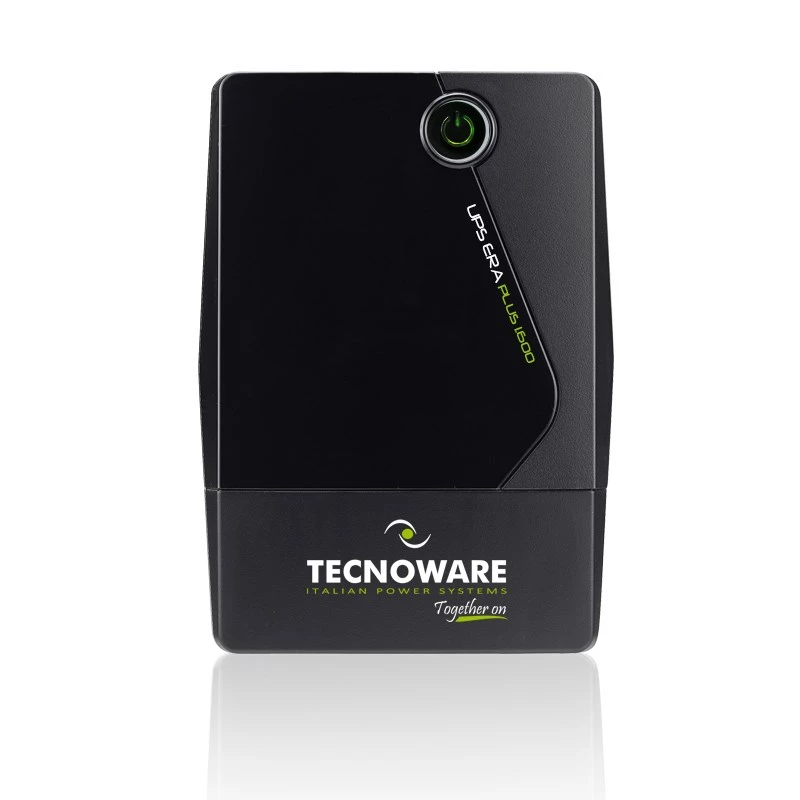 Tecnoware Era Plus 1600 FGCERAPL1602SCH line-interactive UPS, 1600 VA / 1200 W, siniaalto, Schuko, 12V 11Ah akku