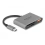 Delock 91016 USB-C-kortinlukija SD- ja microSD-korteille USB-A-portilla ja USB-C PD:llä