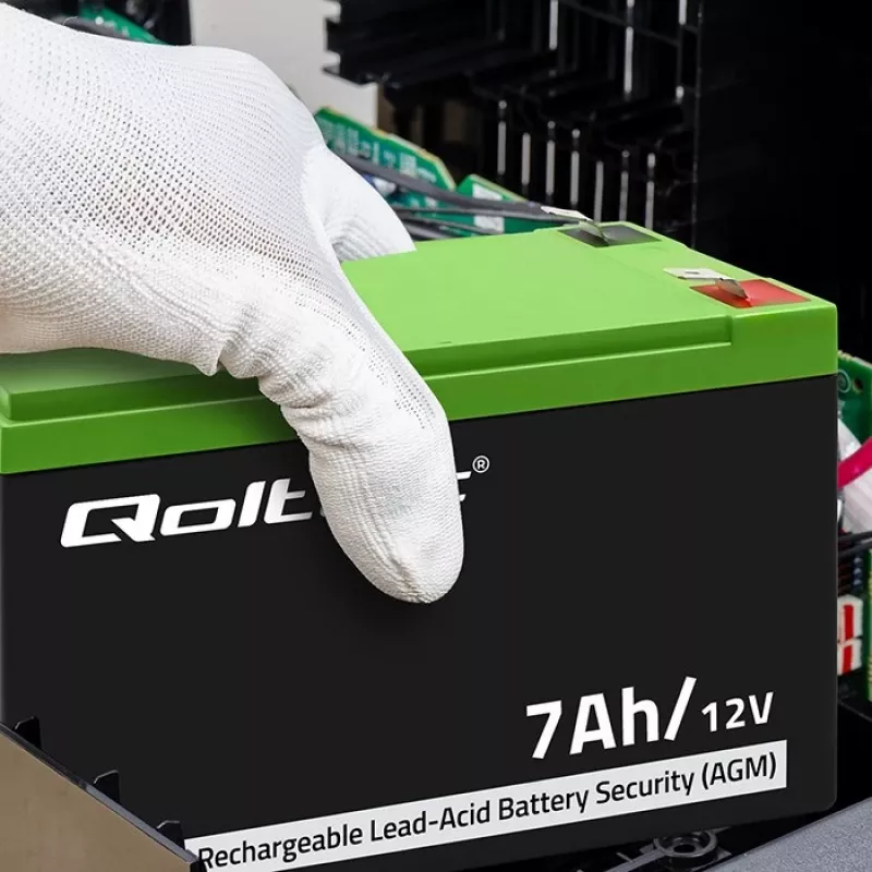 Qoltec 53076 AGM-akku | 12V | 7Ah | turvallisuus
