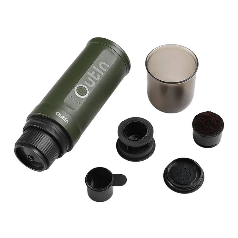 Outin Nano 7500mAh kannettava kahvinkeitin setti (vihreä) + suojakotelo