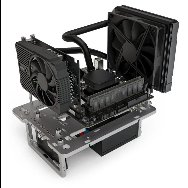 Streacom Benchtable BC1 Mini V2 Titan — kompakti testipenkki ATX-yhteensopivuudella