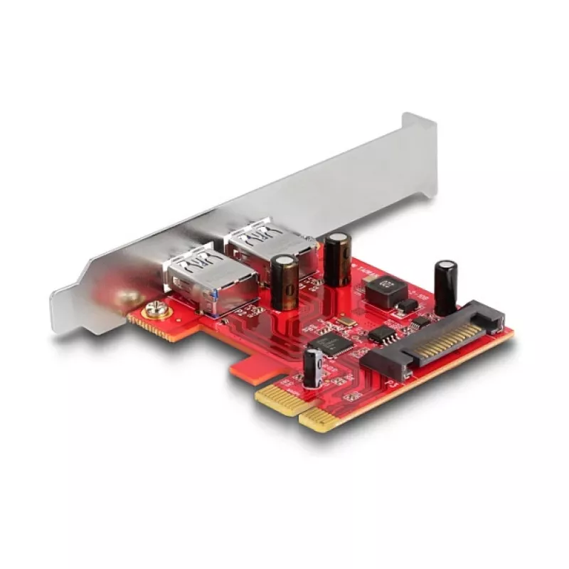 DeLOCK PCI Express x1 -kortti 2 x USB 5 Gbps Type-A liitin Low Profile