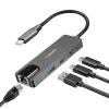 USB 3.2 Gen1 -keskitin, 3-porttinen 2,5G Ethernetillä