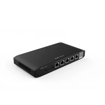 WLAN-reititin RUIJIE RG-EG105G-V3 Dual Band Wi‑Fi 5, 2 ydintä, 128 MB RAM, 32 MB Flash, 4 LAN + 2 WAN gigabit-porttia, musta