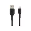 Kaapeli punottu USB-Lightning 15 cm musta