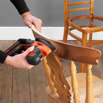 Black & Decker BDCDS18N 18 V akkukäyttöinen kolmiohiomakone, ilman akkua ja laturia, oranssi/musta
