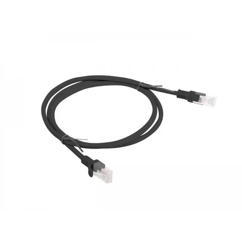 Verkkokaapeli LANBERG PCU6-10CC-0100-BK RJ-45 Cat6 1 m musta U/UTP