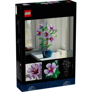 LEGO Botanical rakennussarja Hibiscus Flower 10372 – 660 osaa, näyttelymalli, 250×360×130 mm