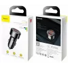 Baseus Magic CCMLC20A-01 autolaturi, 2x USB-A QC 3.0, 45 W, 6 A, jännitenäyttö, musta