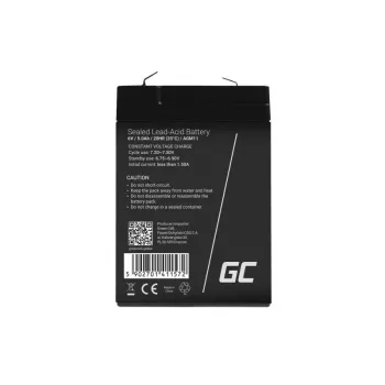 UPS-akku Green Cell AGM11 6 V 5 Ah lyijy-villa (VRLA) yksittäisakku, 70×100×47 mm, 780 g