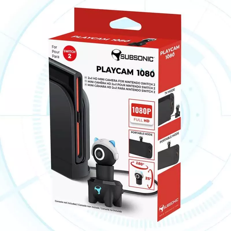 Subsonic Playcam 1080 2in1 HD-minikamera Nintendo Switch 2:lle vaaleansininen