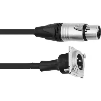 XLR-patch-kaapeli PSSO 1 m, XLR naaras - XLR uros, musta