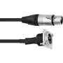 XLR-patchkaapeli PSSO 1 m, XLR-liitin naaras XLR-liitin uros, musta
