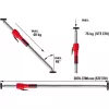 Bessey STE370 katto- ja asennustuki, hopea/punainen, 2070-3700 mm, pumppukahvalla