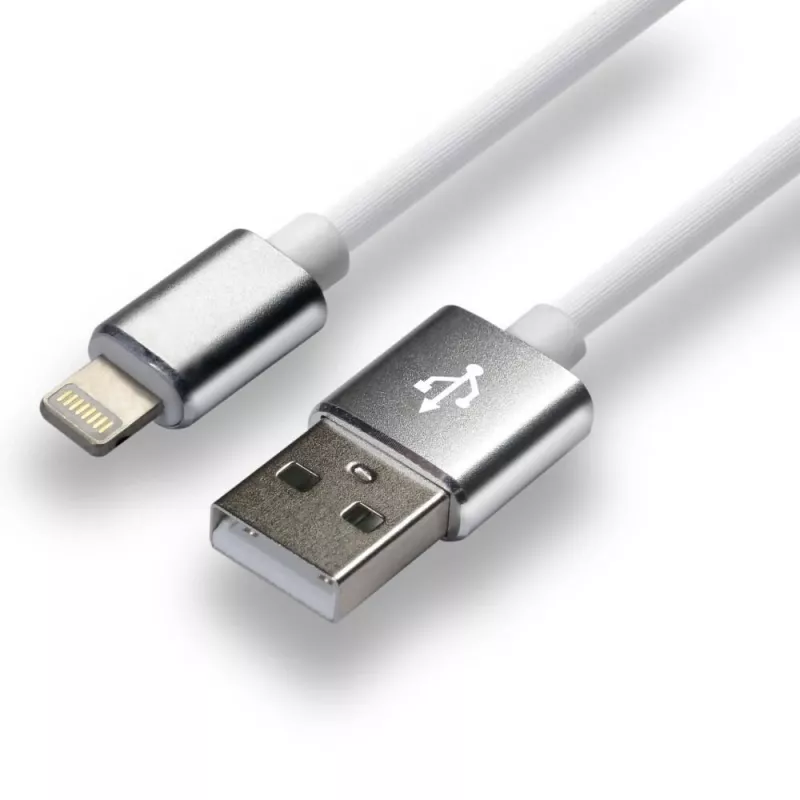 everActive kaapeli USB Lightning 1 m - valkoinen, silikoni, pikalataus, 2,4A - CBS-1IW
