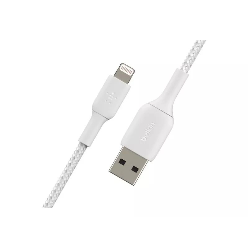 Belkin BOOST CHARGE - Lightning-kaapeli - Lightning uros - USB uros - 3 m - valkoinen - Apple iPad/iPhone/iPod (Lightning)