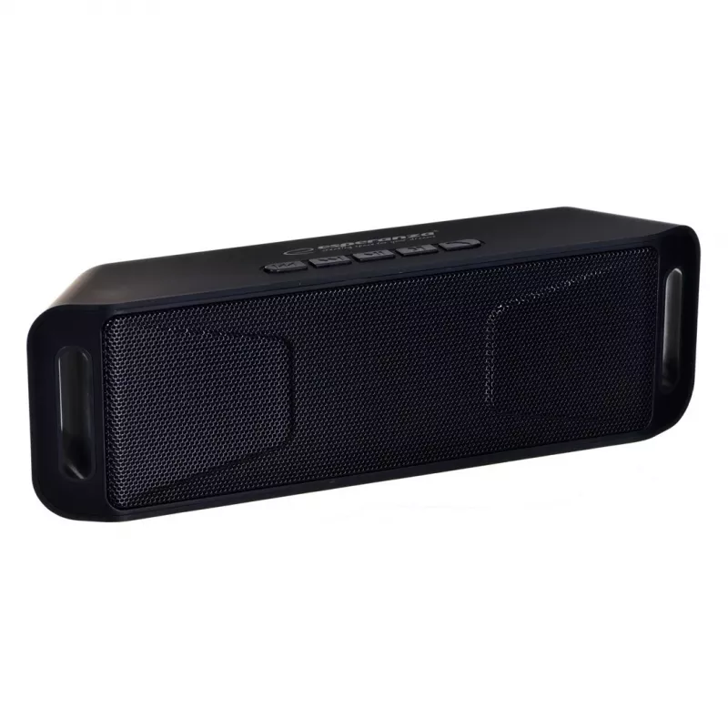 Stereo-kannettava kaiutin ESPERANZA FOLK musta — 6 W RMS, Bluetooth, microSD, LiPo-akku