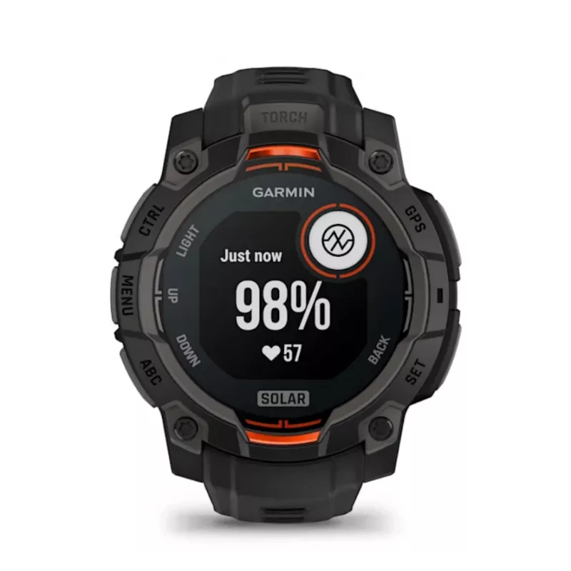 Garmin Instinct® 3 – 45 mm, Solar-kello musta